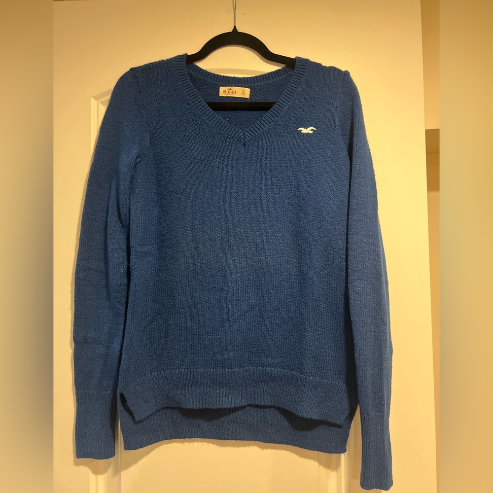 Hollister Classic Blue V-Neck Sweater